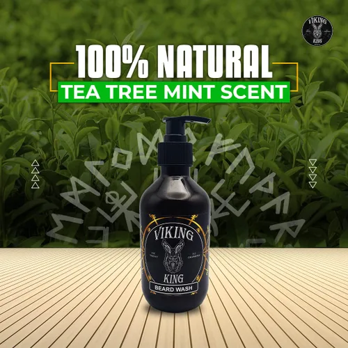 Vista 3 de VIKING KING-BEARD LAVADO-Árbol de té/Menta-300 Ml