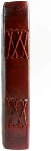 Vista 3 de Árbol de la vida celta de cuero, libro de las sombras, libro Wicca de hechizos en blanco
