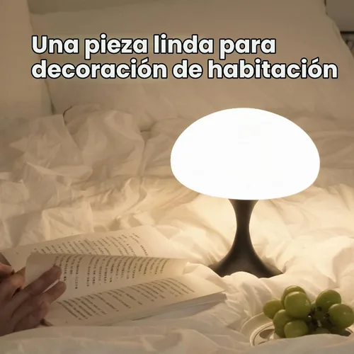 Vista 6 de MAGCHARM Lámpara de mesa recargable LED de 5 W con pantalla de cristal, pequeña luz táctil retro regulable con 3 temperaturas de color, luz estética