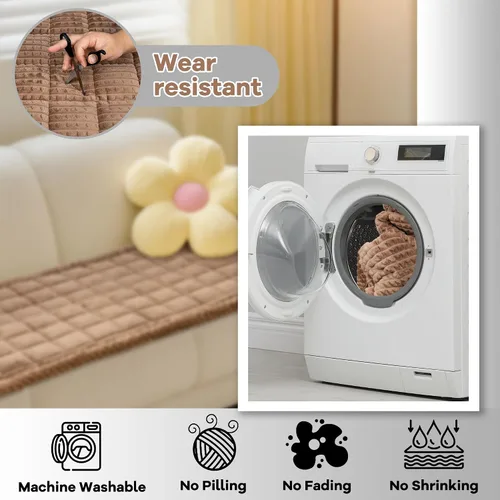 Vista 4 de Funda protectora para sofá de perro lavable, manta para cama de perro antideslizante lavable a máquina, manta grande para perros, fundas para sofás