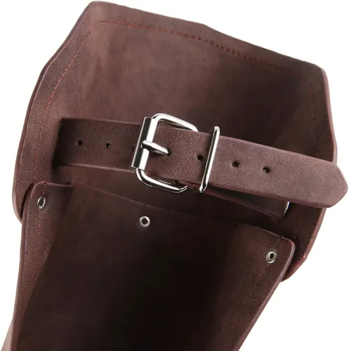 Vista 3 de HZMAN - Muñequera de piel medieval con brazalete 2