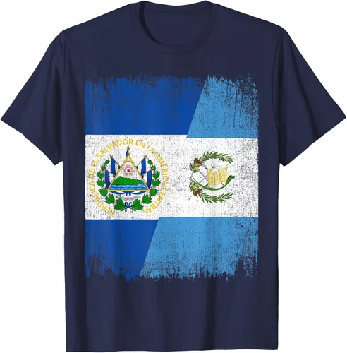 Vista 54 de Camiseta Half El Salvador Bandera de Guatemala con raíces guatemaltecas