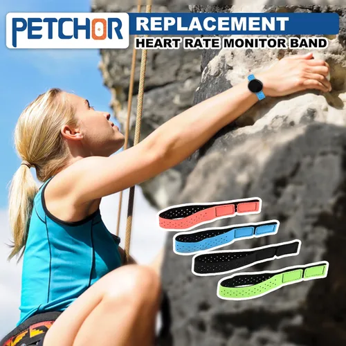 Vista 4 de 4 correas de repuesto para monitor de frecuencia cardíaca, correas suaves ajustables compatibles con OTF, Orange Theory Fitness, sensor