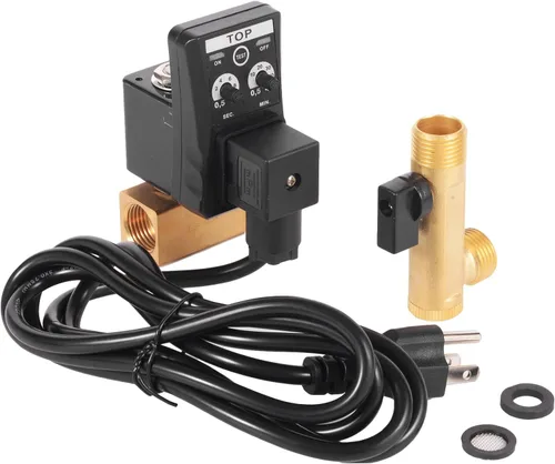 Vista 7 de 1/2 "AC 110V Tanque de agua automático cronometrado válvula de drenaje de acción directa de 2 vías Enchufe de EE. UU