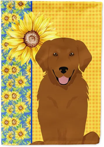 Vista 129 de Caroline's Treasures WDK5313GF Bandera de jardín con diseño de girasoles de verano, color negro y tostado, Airedale Terrier para buzón, bandera