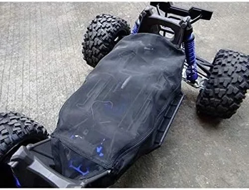 Vista 2 de Chasis a prueba de polvo Rock Dirt Resist Guard Cover Negro para Traxxas 1/5 X-Maxx XMAXX 6S 8S