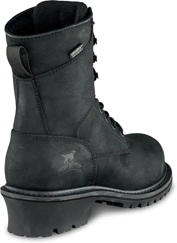 Vista 2 de Irish Setter Mesabi - Botas de trabajo con punta de acero para hombre de 8 Negro