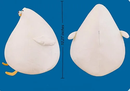 Vista 2 de JOSON Juguete de gaviota de peluche gordito, lindo animal de pollo gordo de dibujos animados para niños y niñas (10.27 pulgadas)