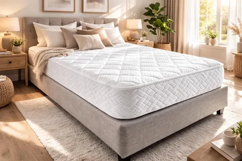 Vista 6 de Oliver & Smith - Colchón de tamaño matrimonial de 10 pulgadas de espuma viscoelástica fresca y resortes híbridos con funda transpirable, cómoda
