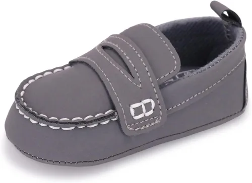 Vista 28 de LONSOEN - Zapatos de cuna para aprender a caminar, de vestir, para niños y niñas 209 Negro