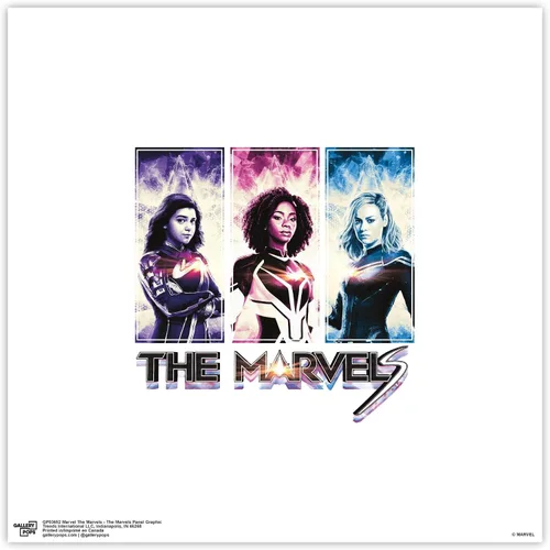 Vista 9 de Trends International Gallery Pops Marvel The Marvels - Póster gráfico de pared de The Marvels, 12.00 x 12.00 pulgadas, versión de marco negro