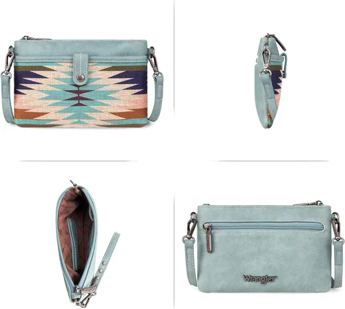 Vista 6 de Wrangler Aztec - Bolso bandolera de lona con estampado azteca