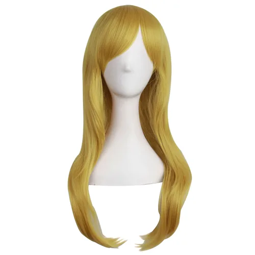 Vista 22 de MapofBeauty - Peluca larga de extremos rizados para cosplay, de 28 pulgadas, para mujer, color Azure Azul celeste
