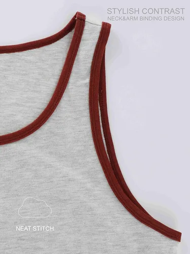 Vista 6 de HETHCODE Camiseta sin mangas clásica básica atlética para hombre, para gimnasio, correr, estilo casual