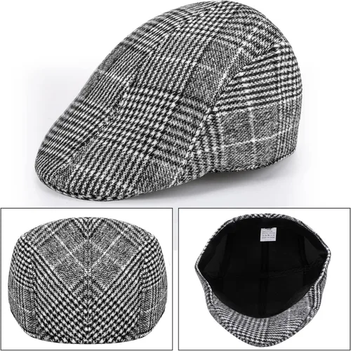 Vista 3 de Lasnten Disfraz de anciano, sombrero, gafas, juego de accesorios de abuelo para niños (estilo normal)