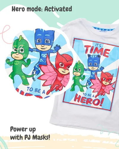 Vista 11 de Pj Masks 3 playeras para niños