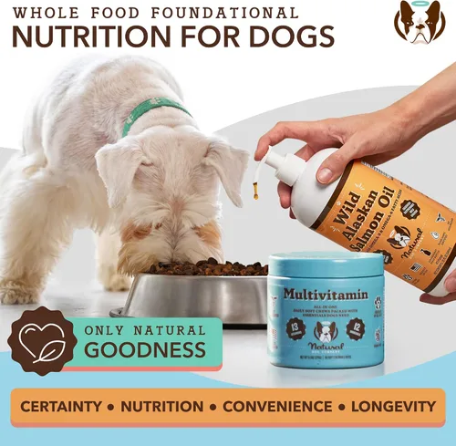 Vista 9 de Natural Dog Company Paquete de suplementos multivitamínicos y calmantes, nutrientes diarios y alivio de la ansiedad para perros, apoya la salud
