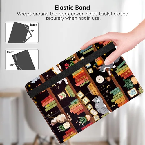 Vista 3 de Funda universal para tablet Android de 7 y 8 pulgadas, funda plegable delgada para todas las tabletas con pantalla táctil de 7 a 8.5 pulgadas