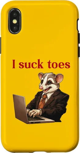 Vista 5 de Funda para iPhone 12 Pro Max Funny Feet Lover Lamiendo los dedos del pie Humor extraño I Chuck Toes