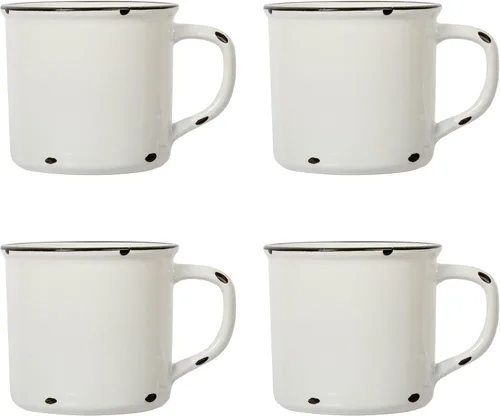 Vista 5 de Luciano Housewares Beautiful Distressed Holiday Collection - Tazas de café esmaltadas, 15.2 onzas, juego de 4 Verde (Mint Green)