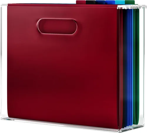 Vista 10 de Organizador de archivos para escritorio - Esta caja de almacenamiento de acrílico es ideal para la organización de la oficina - Su moderno soporte