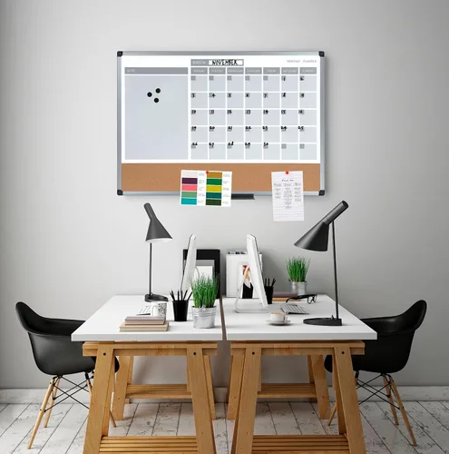 Vista 7 de MasterVision 3-en-1 Calendario seco, Blanco