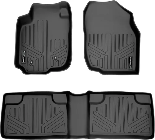 Vista 16 de SMARTLINER Juego de alfombrillas de piso personalizadas de primera fila para Toyota RAV4 2013-2018 Negro