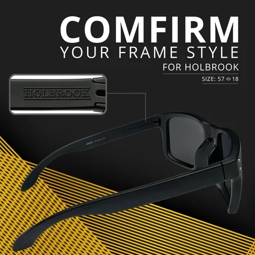 Vista 4 de Dynamix Lentes de repuesto polarizadas para Oakley Holbrook OO9102 Fácil de instalar Se ajustan perfectamente