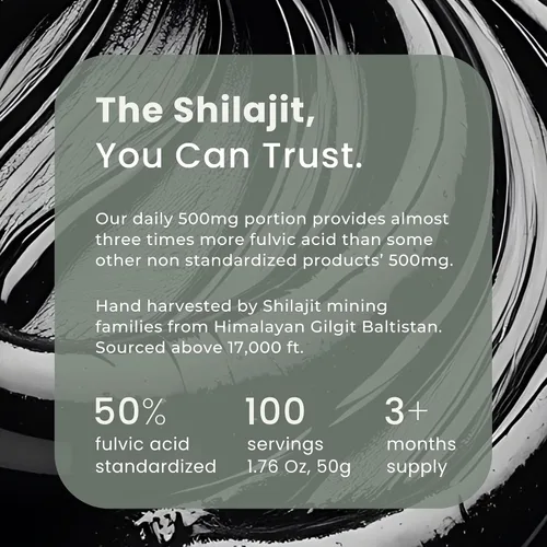 Vista 2 de Resina Shilajit pura del Himalaya – 1.76 oz Shilajit orgánico para hombres y mujeres con ácido fúlvico y más de 85 minerales traza para energía