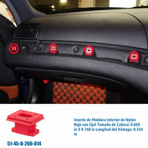 Vista 3 de 80pcs Interior Trim Insertar Ojal y Panel de Puerta Clips para BMW Serie 3 E46, E46 M3