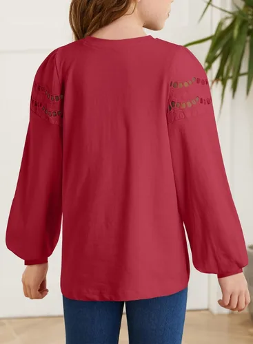 Vista 3 de blibean Camisas de moda para niña, tops de verano de 4 a 15 años
