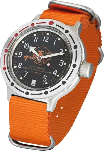 Vista 2 de Vostok Amphibian - Reloj de pulsera automático para hombre cuerda automática militar para bucear anfibio reloj 380