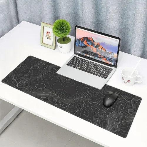 Vista 7 de Topographic Contour - Alfombrilla de mouse para juegos, grande, XL, larga, extendida, alfombrilla de mouse grande, alfombrilla de mouse