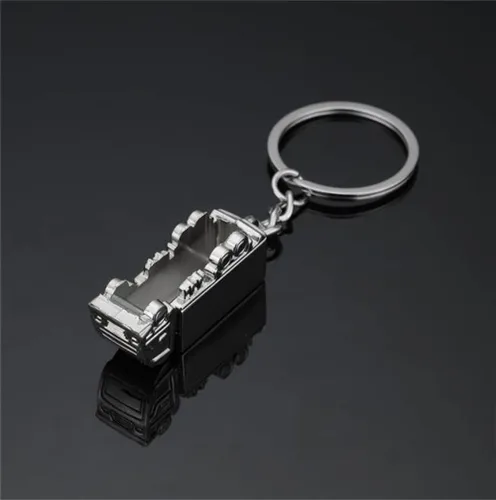 Vista 2 de Ergugos Llavero de metal para camión, llavero de camión, llavero de coche, llavero para llaves de coche, regalo creativo, encantador llavero