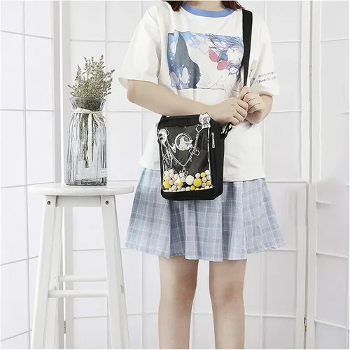 Vista 2 de Vensivy Ita Bag - Bolso cruzado transparente para bricolaje, bolsa de mensajero de anime Itabag Comic Anime