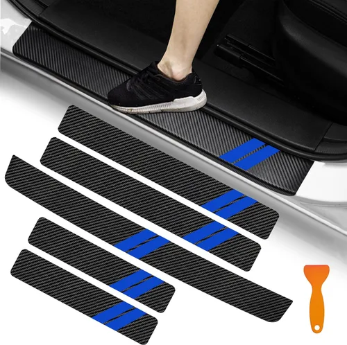 Vista 12 de YOSRTER 4 calcomanías decorativas para umbral de puerta, para Dodge Charger Challenger Durango Journey, ajuste universal para todos los autos Dodge
