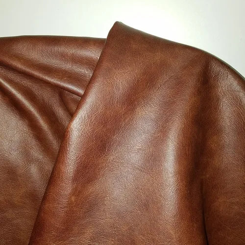 Vista 6 de NAT LEATHERS Brown Cognac Weekender 8 pulgadas x 10 pulgadas corte pieza de dos tonos suave tapicería chap cuero genuino piel piel piel 8 "x 10