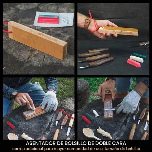 Vista 7 de BeaverCraft Kit de tallado de madera de lujo S50X – Herramientas de tallado de madera – Juego de cuchillos de tallado de madera con cuchara – Kit
