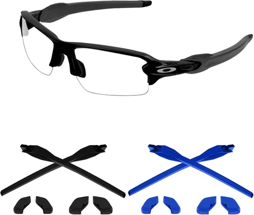 Vista 20 de Kits de goma de repuesto para orejeras y boquillas compatibles con Oakley Flak 2.0 OO9295 Flak 2.0 XL OO9188 Negro