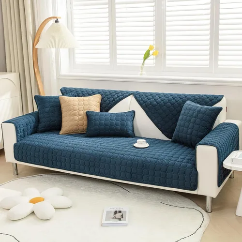 Vista 19 de MIFXIN Funda de cojín de felpa suave para sofá, funda de almohada de conejo esponjoso, protector de muebles para sofá seccional y respaldo