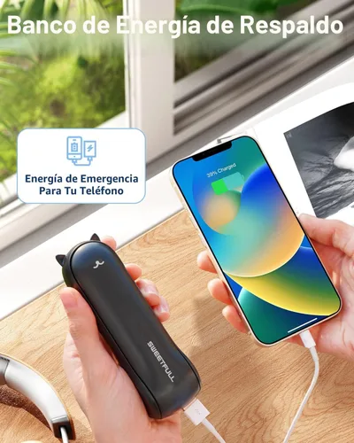 Vista 4 de SWEETFULL Ventilador de Nebulización Portátil, Ventiladores Nebulizadores Personales de Mano, Ventilador Pequeño Recargable, Mini Rociador de Agua