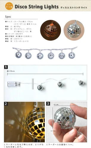 Vista 2 de Kikkerland Tira de luces LED colgantes de 5 pies, funciona con pilas, para dormitorio, sala de estar, decoración interior exterior, decoración