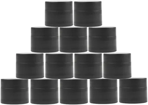 Vista 7 de Mini tarros de crema de 0.3 fl oz/0.35 oz, recipientes de muestras de maquillaje con tapas de boca ancha a prueba de fugas, tarros de plástico
