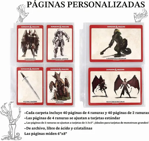 Vista 4 de Forged Dice Co. Curiosities Cache - Carpeta organizadora de tarjetas y tarjetas hechizas con páginas, color marrón oscuro, 9.5 x 8 x 2 pulgadas