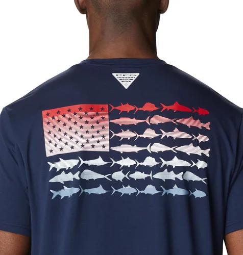 Vista 5 de Columbia Camiseta de manga corta PFG Fish Flag Tech para hombre