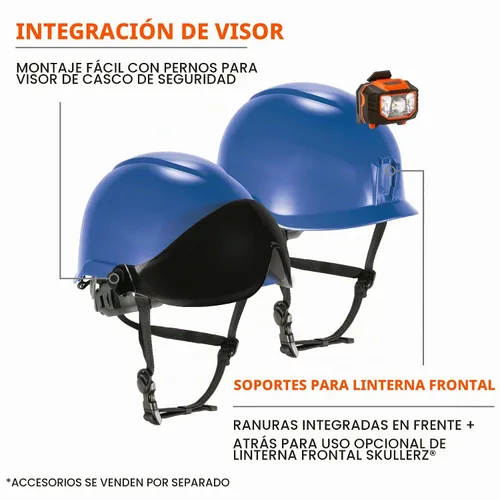 Vista 6 de Ergodyne Skullerz 8976 - Casco de seguridad tipo 2, clase E, tipo II Azul