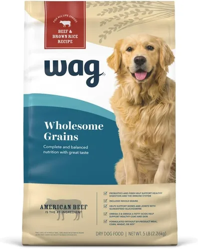Vista 8 de Marca Amazon - Wag Nutrición Premium para Perros Adultos, Alimento Seco, Apoya la Salud del Estómago y la Piel, Carne de Res y Arroz Integral, Bolsa