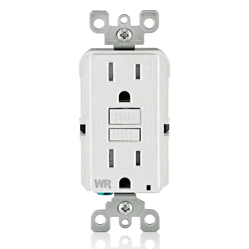 Vista 11 de Leviton SmartlockPro receptáculo resistente al clima, comprobación automática, con guía de luz e indicador LED, GFWT1-E