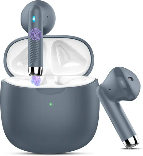 Vista 15 de Auriculares inalámbricos, auriculares Bluetooth 5.4 con graves estéreo, auriculares Bluetooth en el oído con cancelación de ruido y micrófono