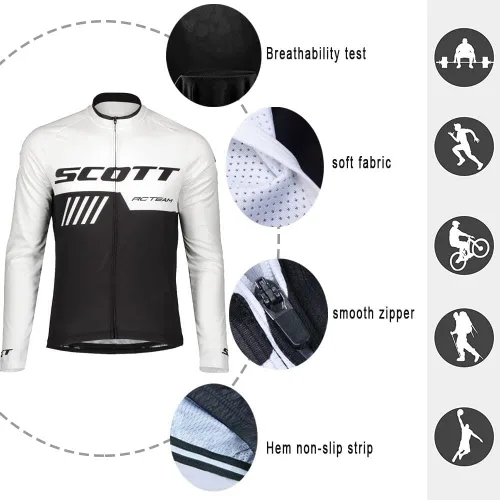 Vista 2 de Hombres Ciclismo Jersey Conjunto Traje De Bicicleta Manga Corta MTB Ciclismo Trajes De Secado Rápido Gel Esponja Acolchado Ciclismo Baberos